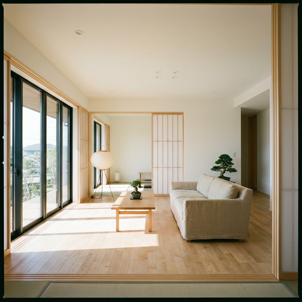 明るいリビングルーム